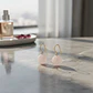 Aros cuarzo rosa bolitas enchapado en oro 18K - Miniatura 2