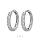 Aros argollas cristal enchape oro blanco - Miniatura 1