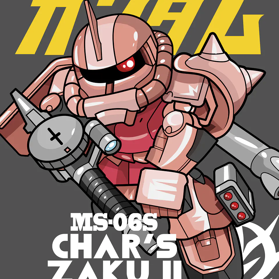Polera Zaku Char's 3