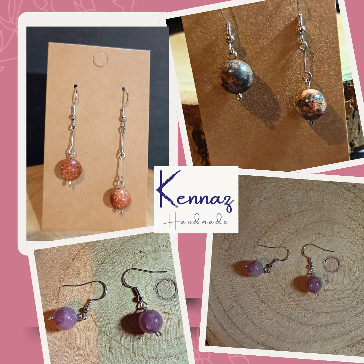 Brincos Artesanais em Pedras Naturais & Cristais 1