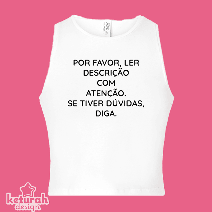 Top para adulto personalizada 