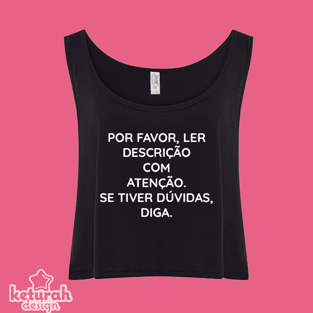 Top largo para adulto personalizada 