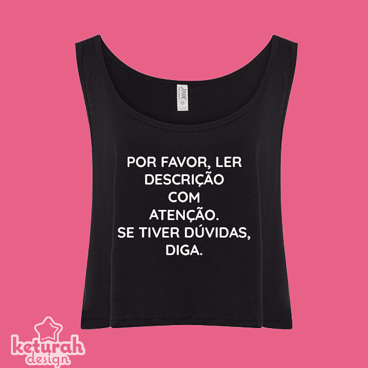 Top largo para adulto personalizada 