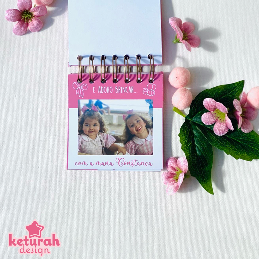 Mini- Álbum - Pedido de madrinha/padrinho Rosa 4