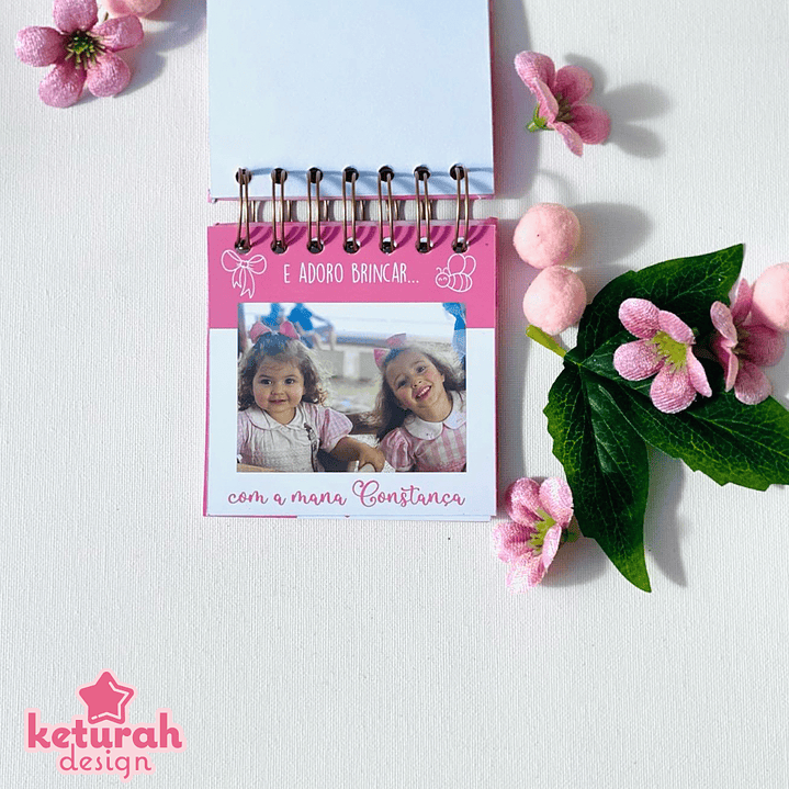 Mini- Álbum - Pedido de madrinha/padrinho Rosa 4
