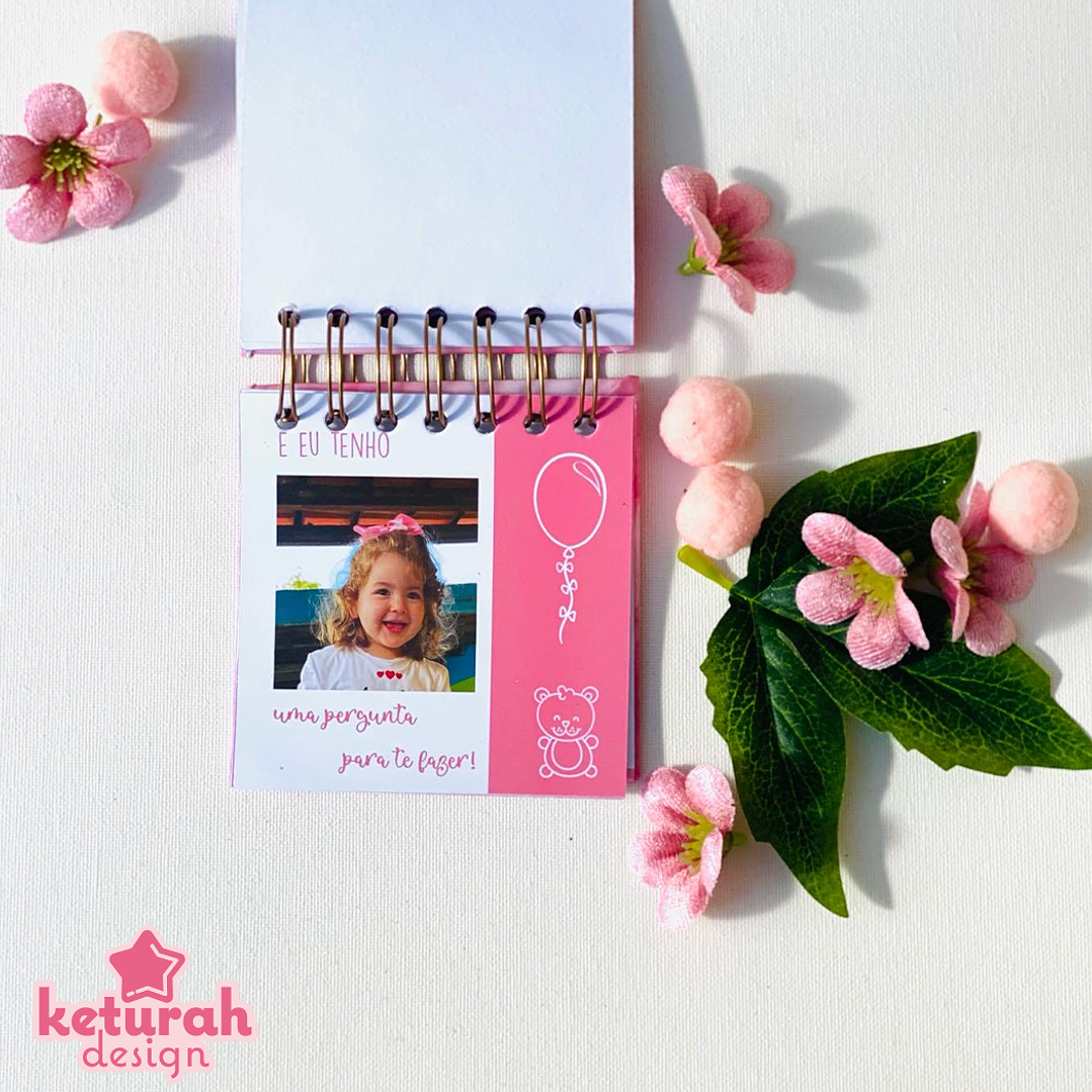 Mini- Álbum - Pedido de madrinha/padrinho Rosa 5