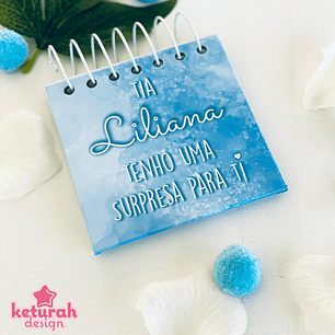 Mini- Álbum - Pedido de madrinha/padrinho Azul