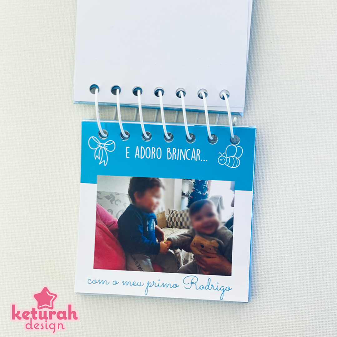 Mini- Álbum - Pedido de madrinha/padrinho Azul 4
