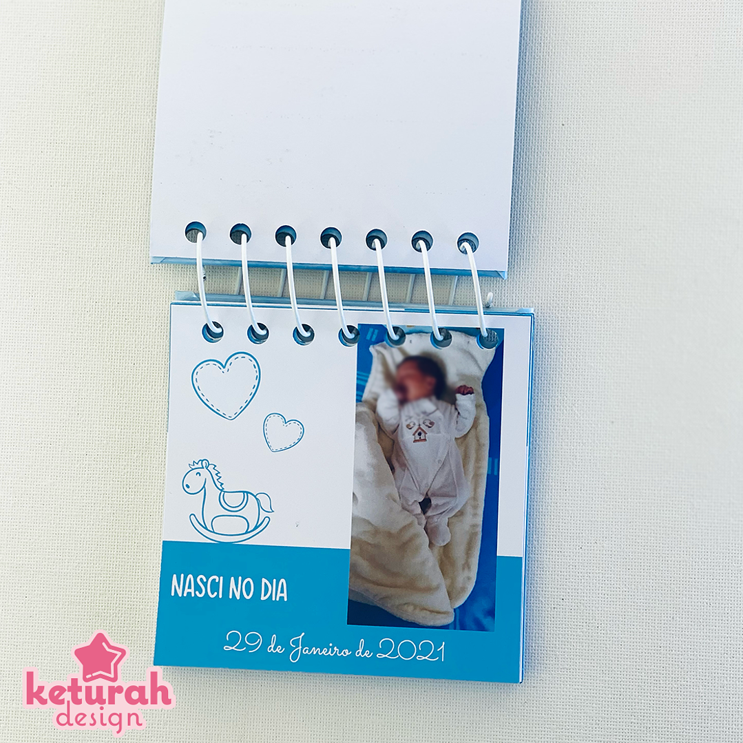 Mini- Álbum - Pedido de madrinha/padrinho Azul 3