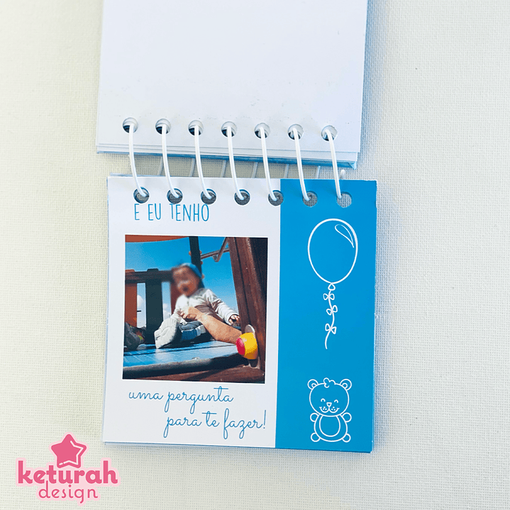 Mini- Álbum - Pedido de madrinha/padrinho Azul 5