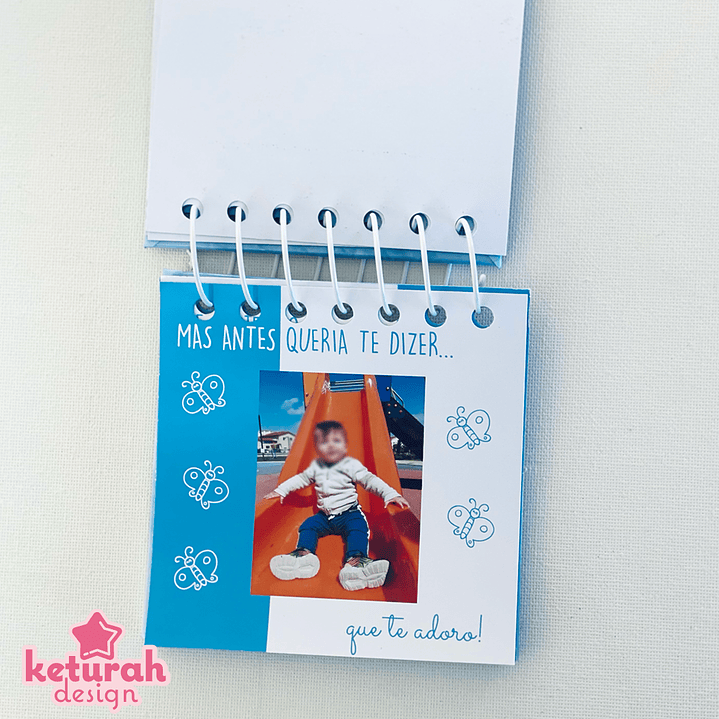 Mini- Álbum - Pedido de madrinha/padrinho Azul 6