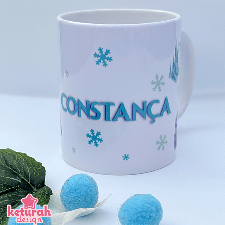 Caneca - Tema: Frozen ❄️ + Nome 3