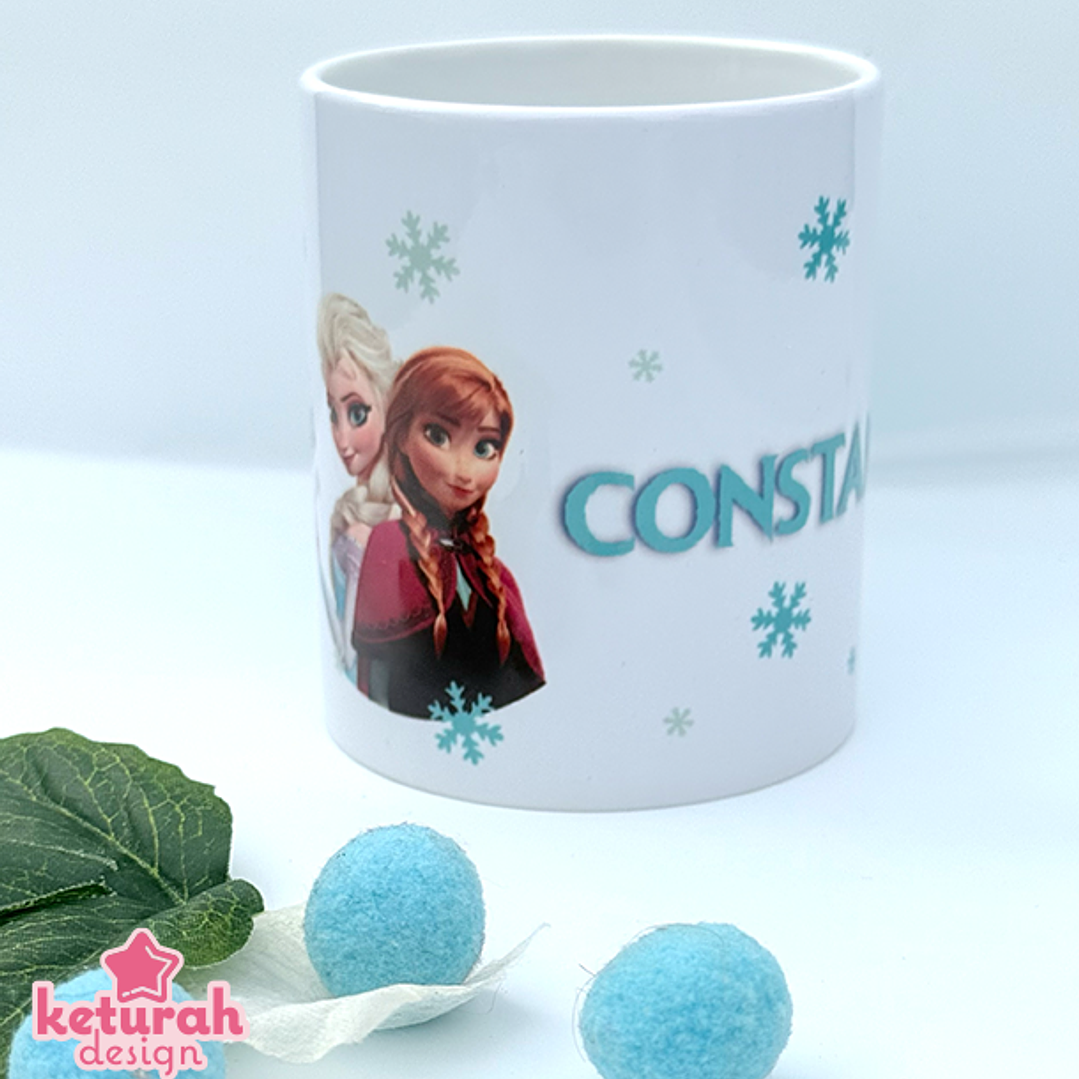 Caneca - Tema: Frozen ❄️ + Nome 2