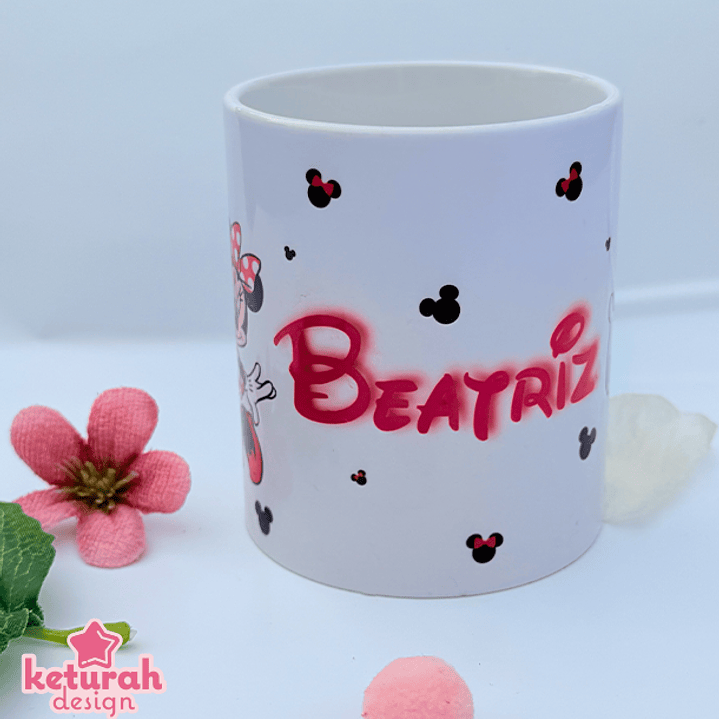 Caneca - Tema: Disney (Mickey e Minnie)  + Nome  2