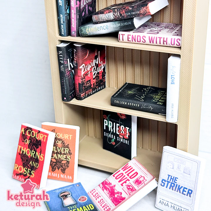 Estante arqueada + 18 livros miniatura  5