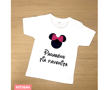 T-shirt criança tema Minnie