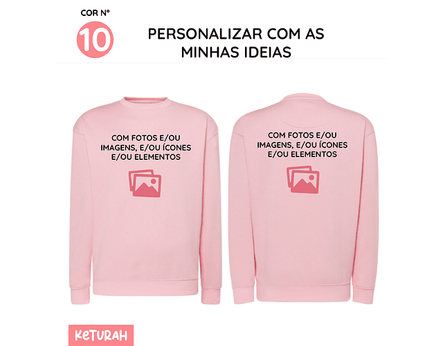 Sweat frente e verso personalizada pelo cliente com fot...