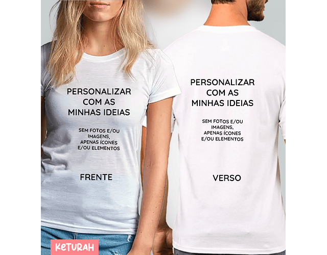 T-shirt Frente e Verso 