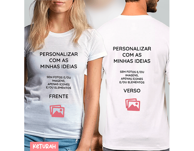 T-shirt Frente e Verso 
