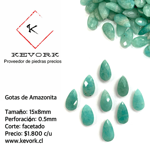 Gotas de Amazonita 