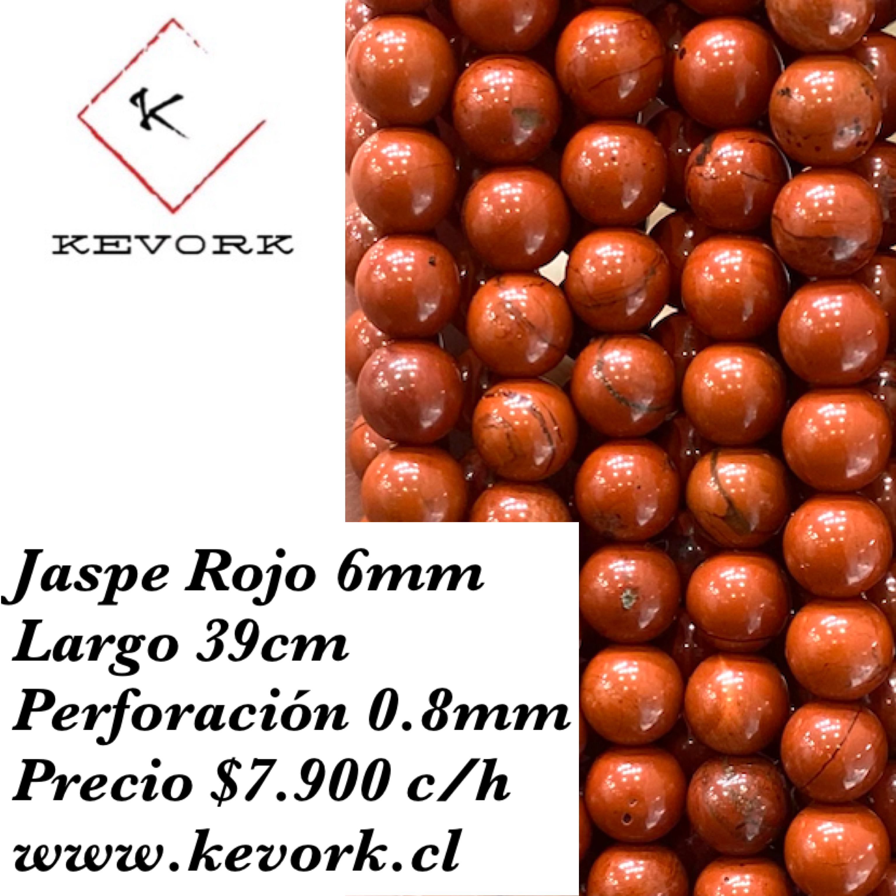 COLLAR LAGRIMA JASPE ROJO