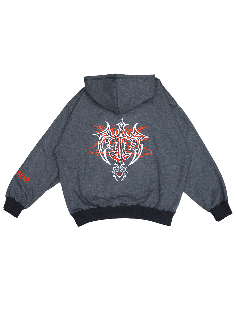 HOODIE KFIOLOS TRIBAL DARK GREY 2