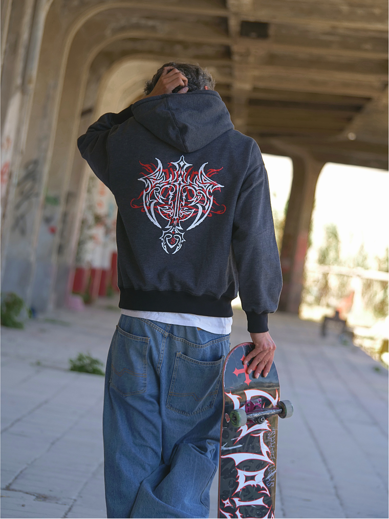 HOODIE KFIOLOS TRIBAL DARK GREY 9