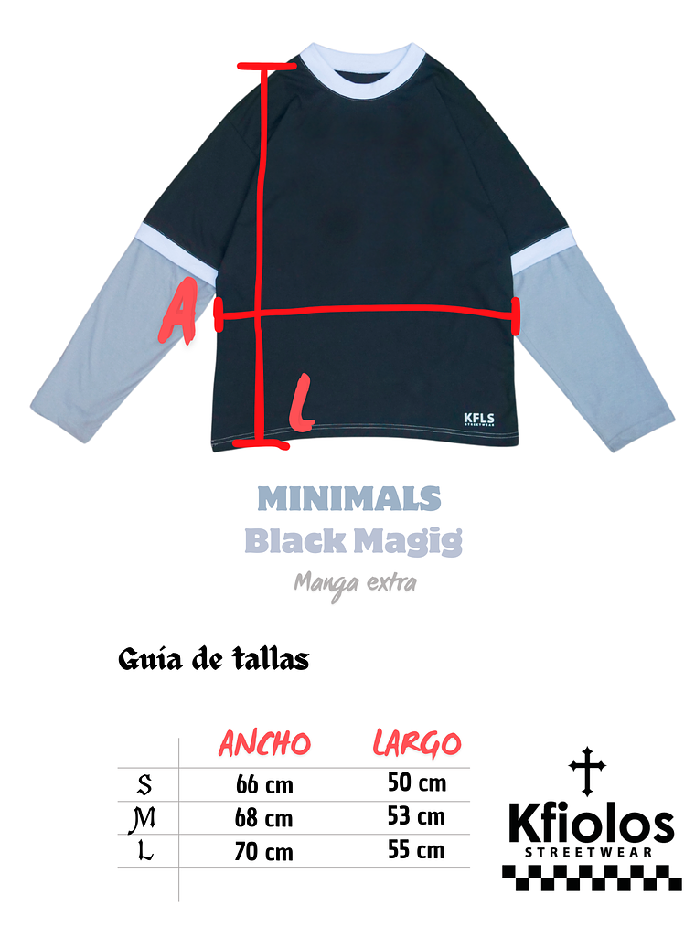 POLERA SKATE MINIMALS BLACK MAGIG KFLS 2