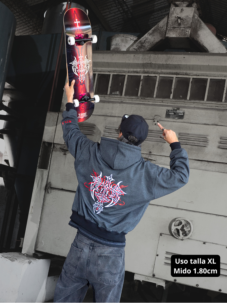 HOODIE KFIOLOS TRIBAL DARK GREY 3