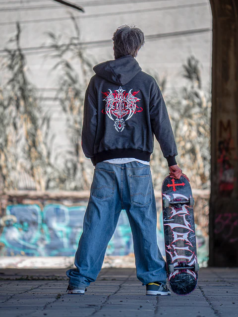 HOODIE KFIOLOS TRIBAL DARK GREY
