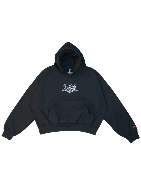 HOODIE KFIOLOS TRIBAL BLACK / BOXY FIT
