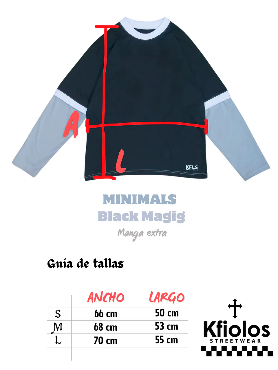 POLERA SKATE MINIMALS BLACK MAGIG KFLS- talla M 3