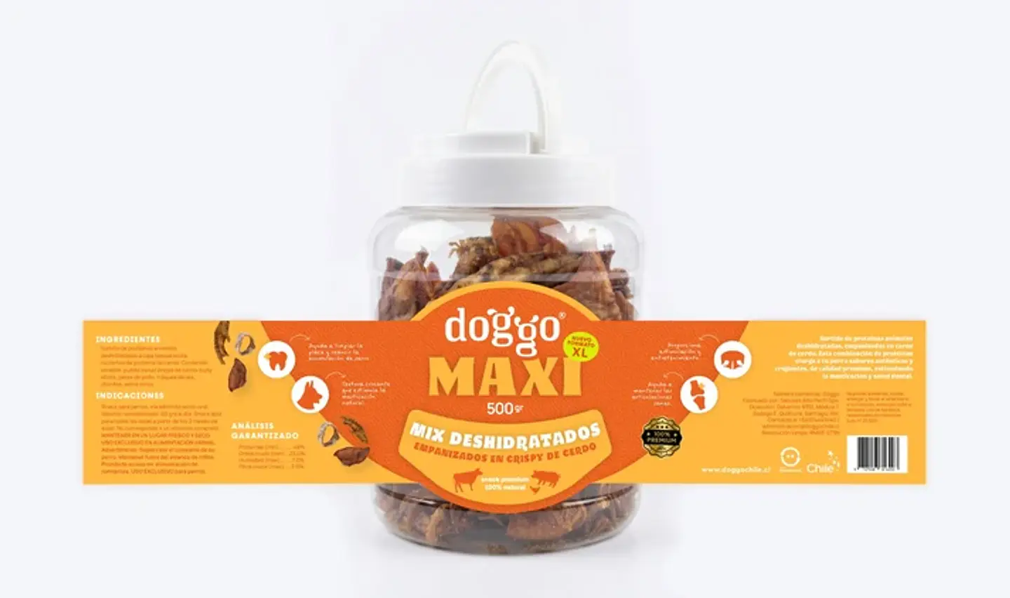 Doggo Bucket Mix de Deshidratados en Crispy de Cerdo 500 g 2
