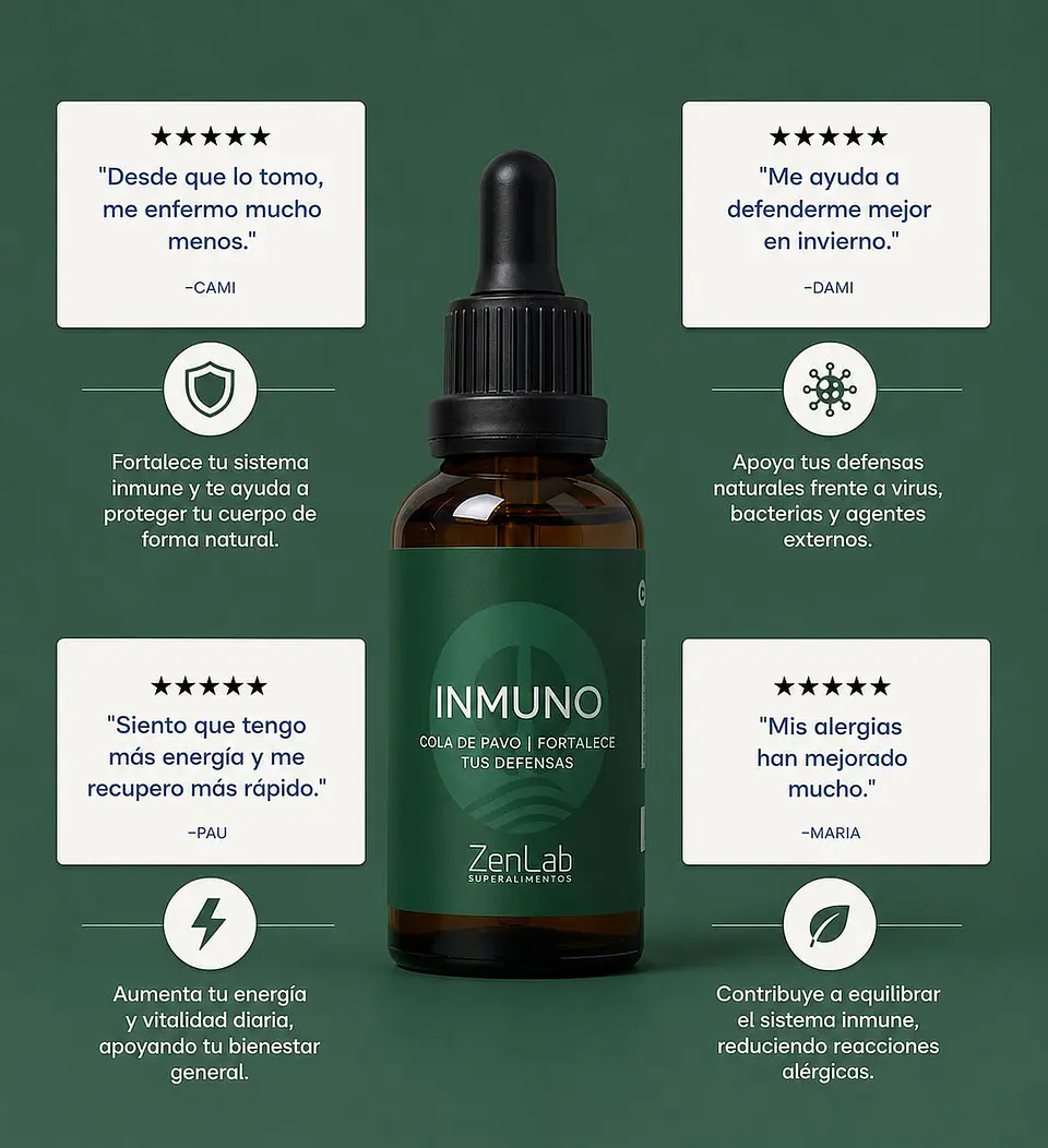 ZenLab Inmuno | Hongo Cola de Pavo | Inmunidad y Digestión | Ultra Concentrado 30ml 2