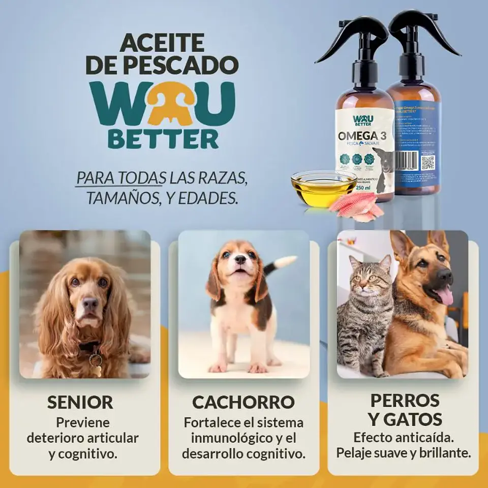WAU BETTER Omega 3 Pesca Salvaje 250 ml 8
