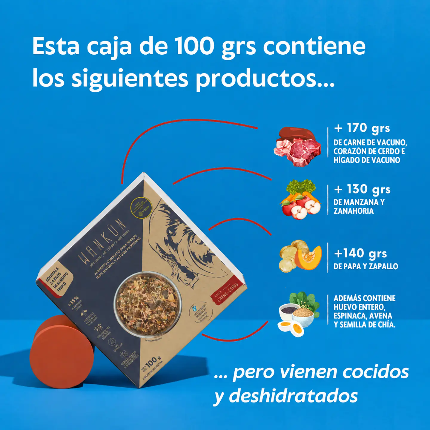 Wankün Alimento Natural para Perros 100 g 2
