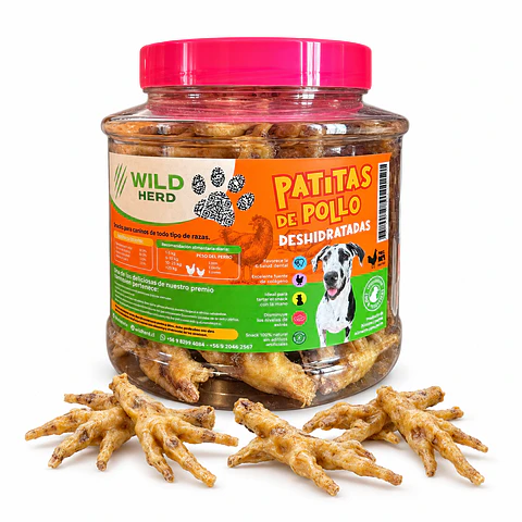 Wild Herd Patitas de Pollo Deshidratadas 35 un · 525 g