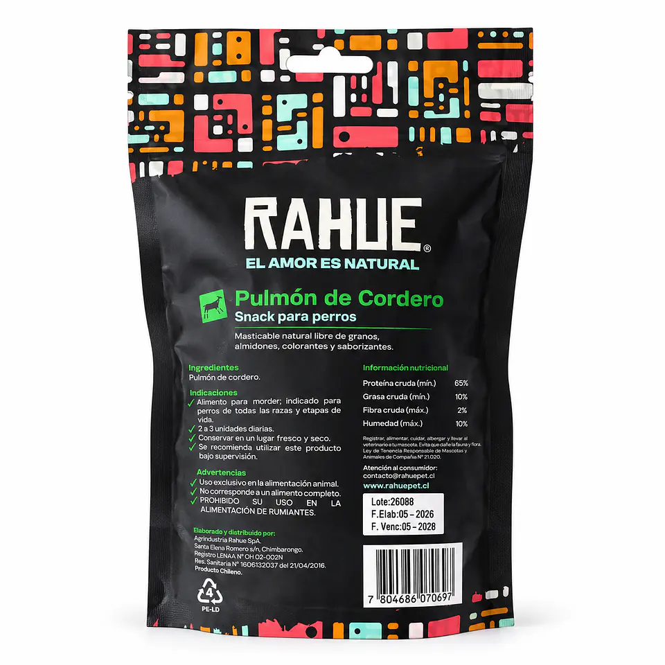 Rahue Pulmón de Cordero Patagónico 50 g 4