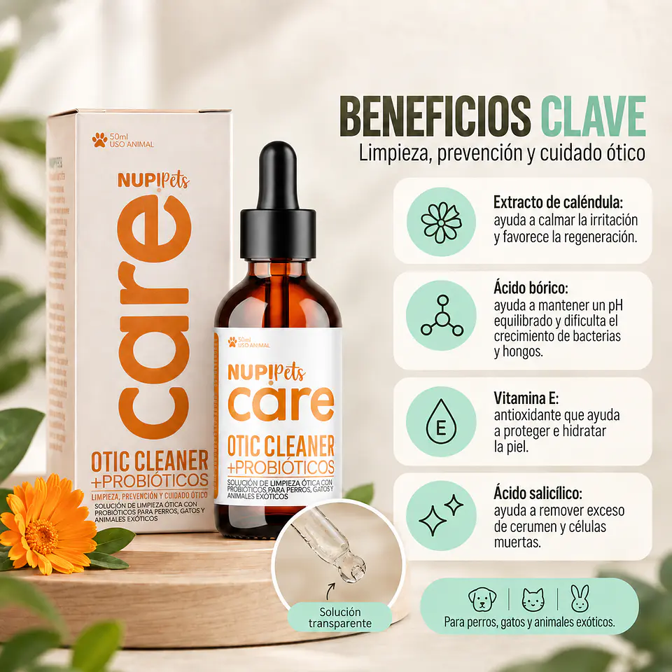 NUP! Pets Care Limpiador Ótico Probiótico 50 ml 4