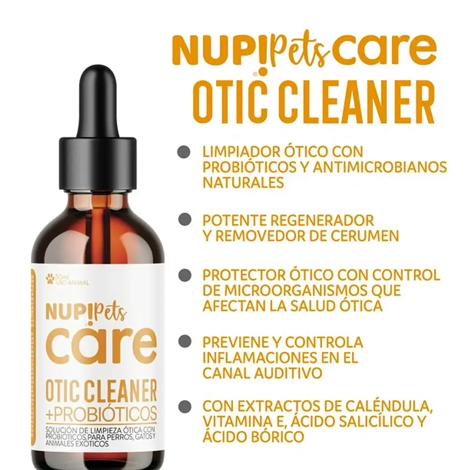 NUP! Pets Care Limpiador Ótico Probiótico 50 ml 8