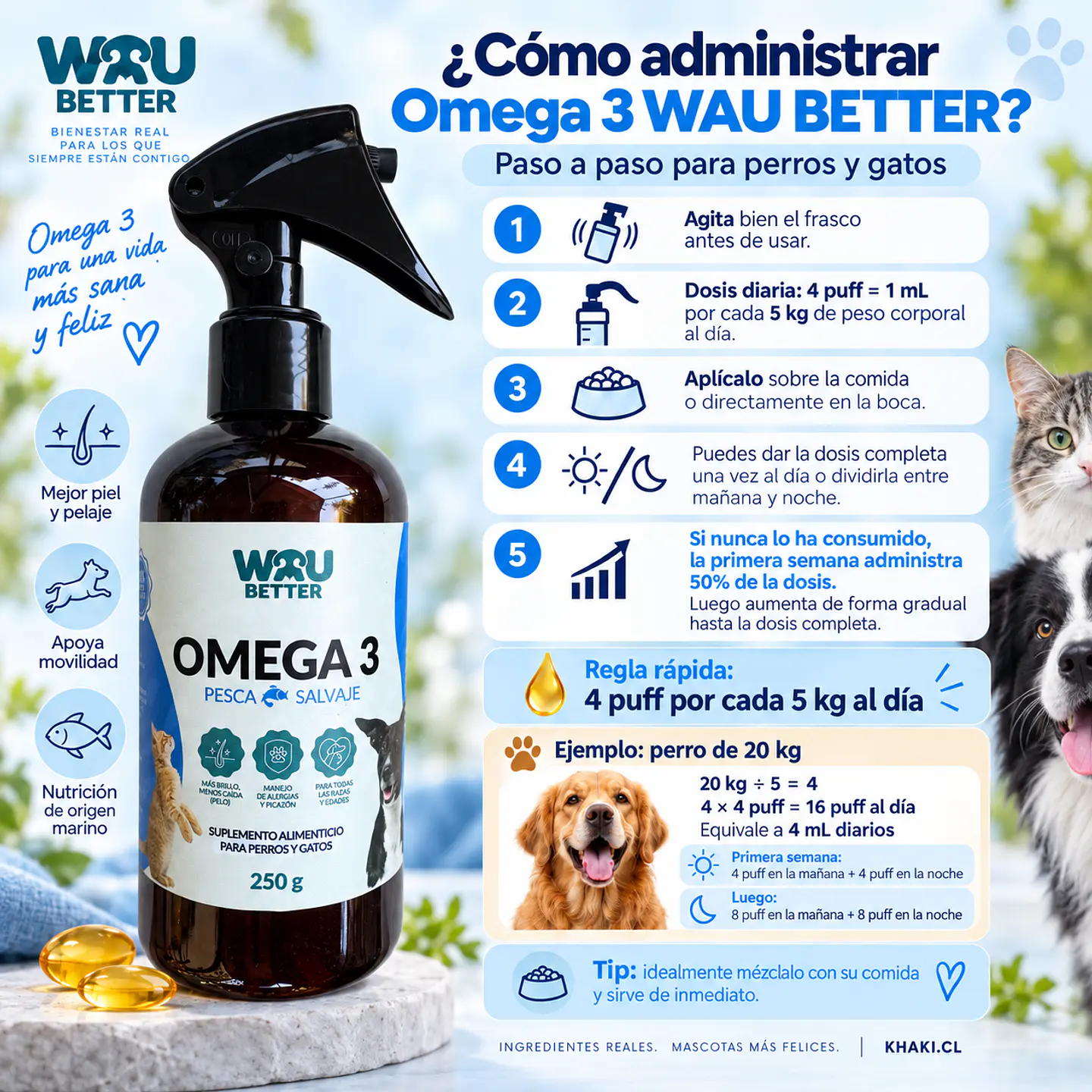 WAU BETTER Omega 3 Pesca Salvaje 250 ml 3