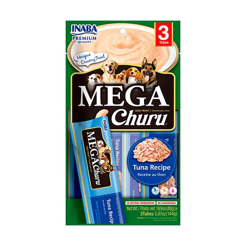 Inaba Mega Churu Dog Atún · 3 Tubos de 48 g