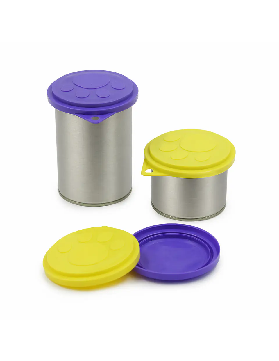 Tapa para Latas de Alimento Húmedo · 9 cm · Morado o Amarillo | Hey!  2