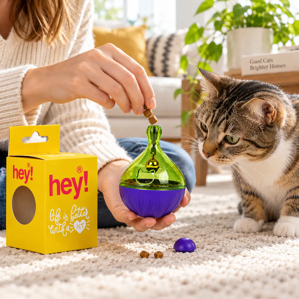 Hey! Juguete Interactivo Dispensador de Premios para Gatos · 6 × 8,7 cm 4