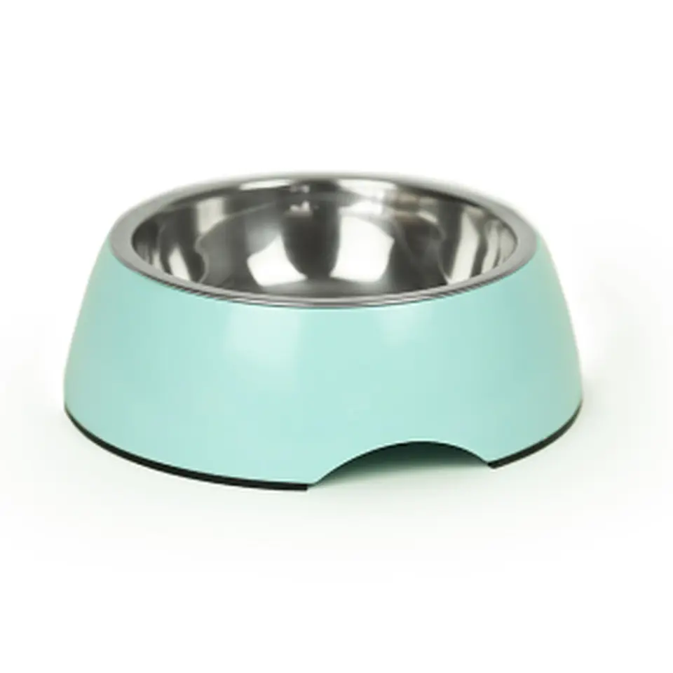 BRNX Plato Melamina + Acero Inoxidable Celeste 2