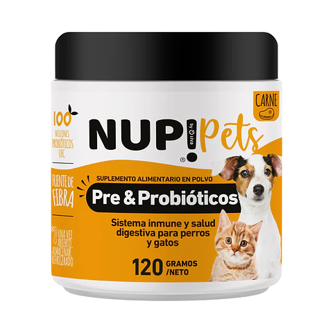 NUP! Pets Pre & Probióticos Carne 120 g