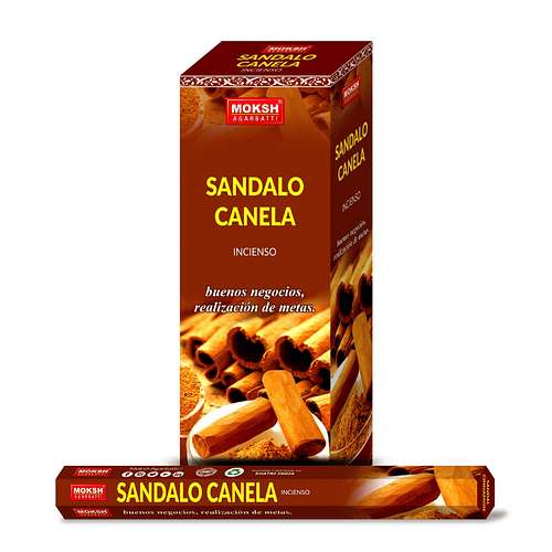 SANDALO CANELA Moksh Incienso Caja de 6 Hexagonal