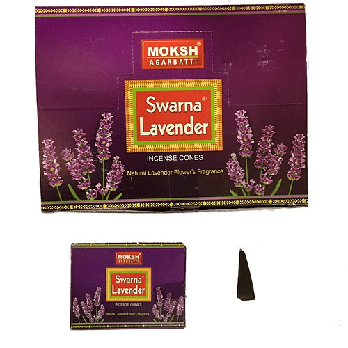 LAVANDA Incienso Cono Moksh Caja