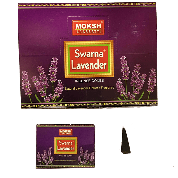 LAVANDA Incienso Cono Moksh Caja 1