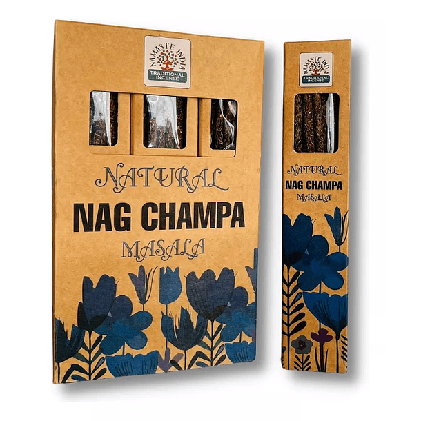 Nag Champa Blanca Incienso Natural Organico - Namaste India - 1 un 1